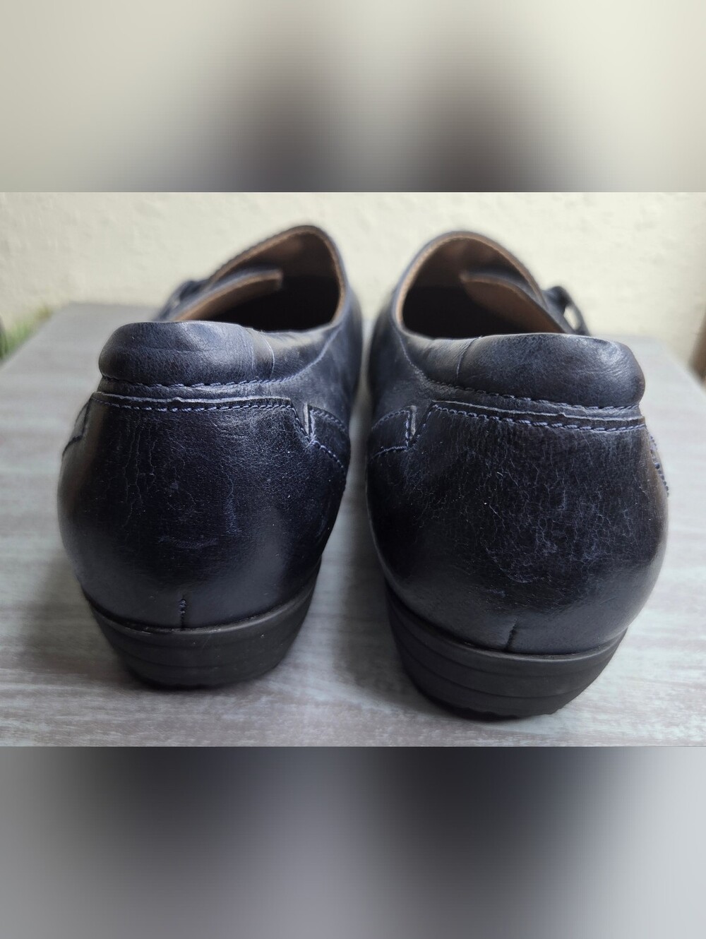 Dansko Dark Navy Blue Leather Slip-On Loafers Size 40 - Picture 3 of 8